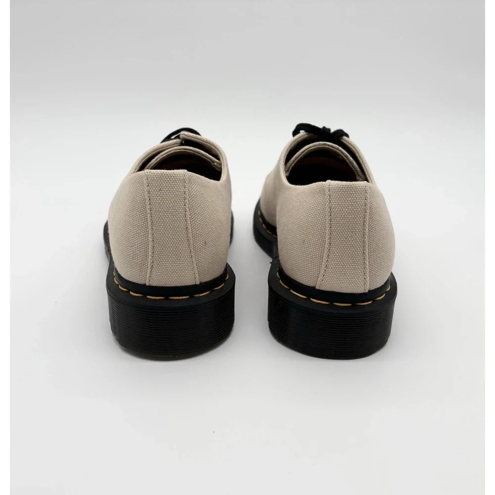DR MARTENS 1461 Natural Canvas Casual Oxford Shoes Warm Sand Men's 7 Women's 8